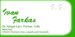 ivan farkas business card