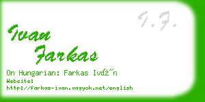 ivan farkas business card